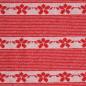 Preview: Jacquard-Strick Blumenmuster Streifen Tracht rot